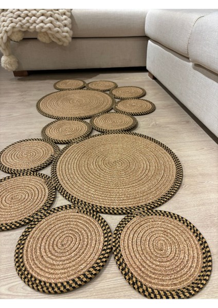 Siyah Snake Hasır Jüt Bej Yolluk Halı Kilim fırsatları