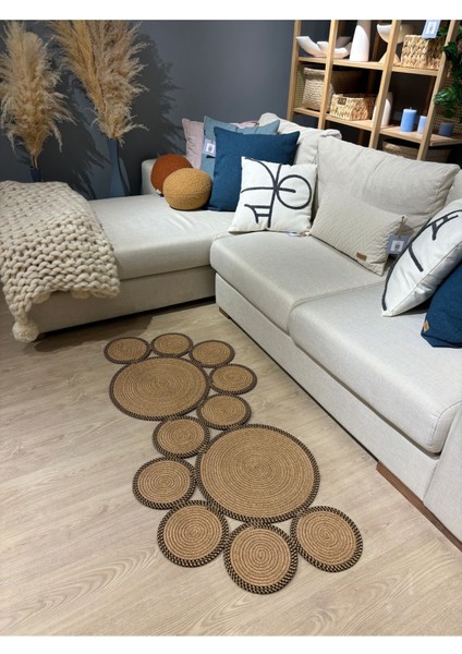 Siyah Snake Hasır Jüt Bej Yolluk Halı Kilim indirimleri
