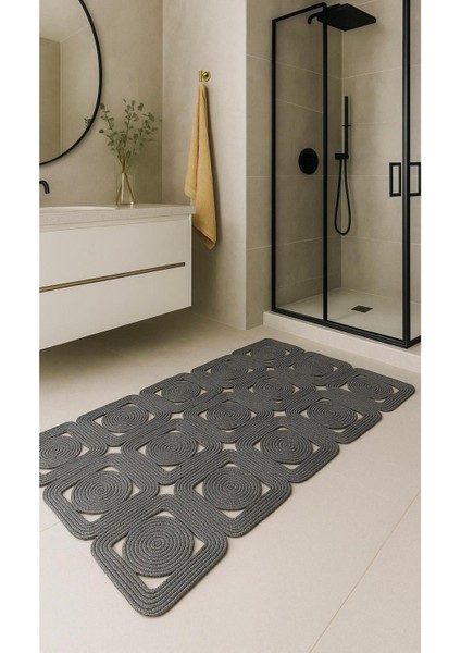 Solena Jüt Hasır Dikdörtgen Şık Kilim Halı Paspas Yolluk Evinizi Şımartın Tarzınızı Yansıtın