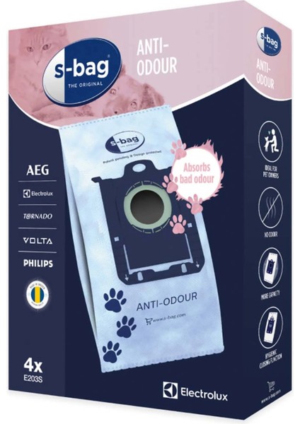 | S-Bag Anti-Odour Koku Önleyici Toz Torbası 4'lü - E203S