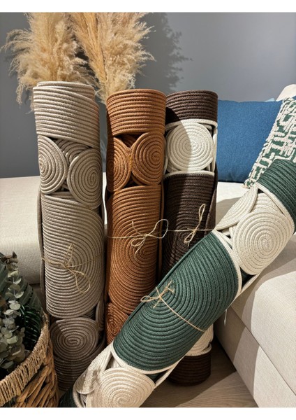 Cookie Jüt Hasırlı El Örgüsü Kilim fırsatları