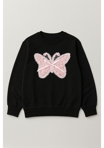 Kelecek Detaylı Kız Çocuk tek sweat - Siyah fiyatları