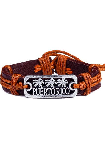 Puerto Rico Deri Ipli Unisex Bileklik 1301-1350