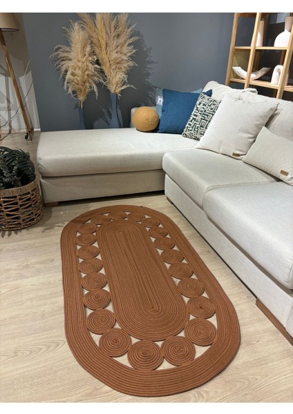 Cookie Jüt Hasırlı El Örgüsü Kilim indirimleri