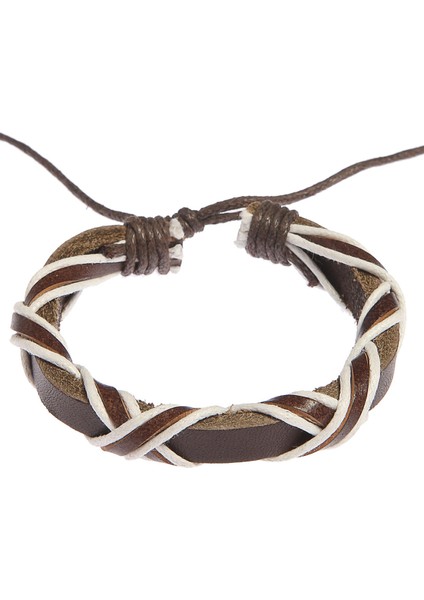 Zigzag Desen Deri Unisex Bileklik 3197-3400