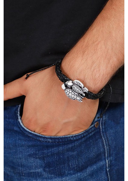 Ikili Deniz Kaplumbağası Figür Deri Unisex Bileklik 1351-1390 fiyatları