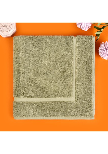 Soft Samantha Ayak Havlusu - Haki - 60X60 cm