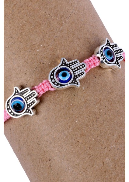 Fatma Ana Eli Nazar Pembe Kadın Bileklik 1701-1800
