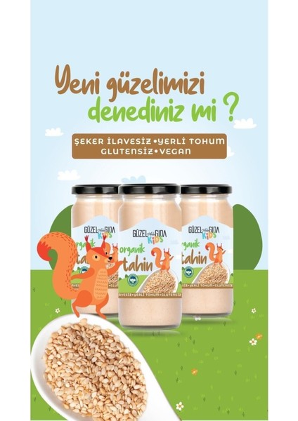 Kids Organik Çiğ Tahin 220 gr - Türkiye'den, Gerçek Susam Lezzeti, Katkı Maddesi İçermeyen ve Doğal İçerik modelleri