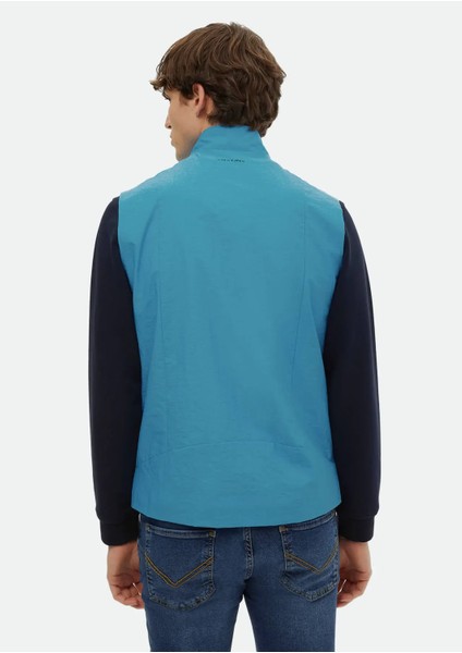 Turkuaz Regular Fit Dik Yaka Denim Dokuma Spor Yelek indirimleri