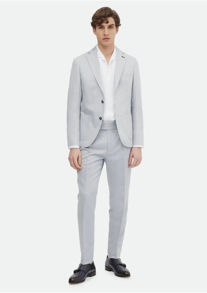 Mavi Düz Zeroweight Slim Fit Pamuk Karışımlı Takım Elbise fiyatları