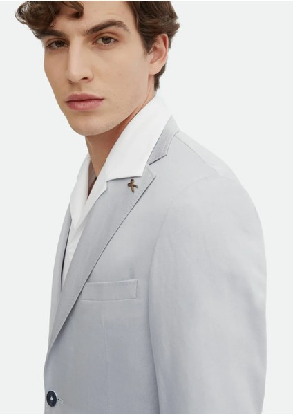 Mavi Düz Zeroweight Slim Fit Pamuk Karışımlı Takım Elbise indirimleri