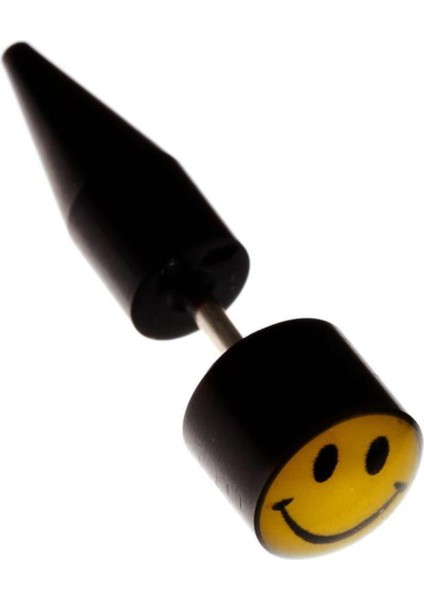 Smiley Figür Bioplast Tapers Küpe K3