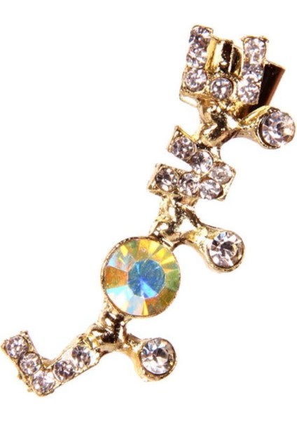 Zirkon Taşlı Love Manşet Küpe K6