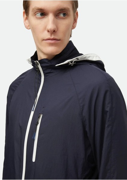 Lacivert Regular Fit Kapüşonlu Denim Dokuma Mont indirimleri