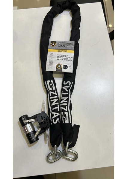 Kilit Zintaş MAX10 200CM x 10MM Motosiklet Kesilmez Zincir