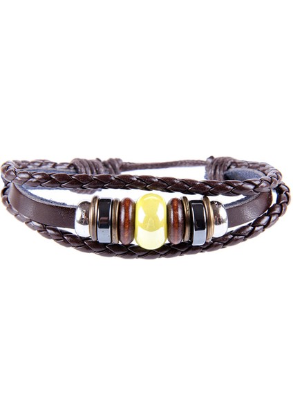 Survıvor Sarı Boncuklu Unisex Bileklik 2291-2342