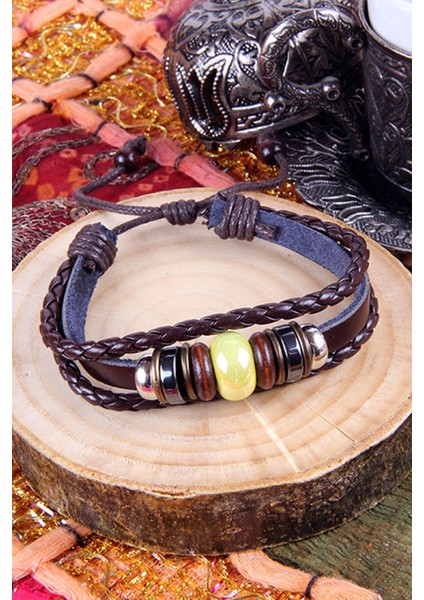 Survıvor Sarı Boncuklu Unisex Bileklik 2291-2342 fiyatları