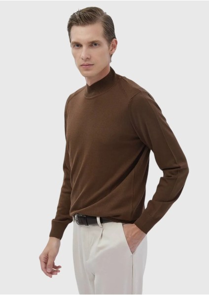 Tarçın Bato Yaka Düz Örgü Yün Karışımlı Triko Kazak modelleri