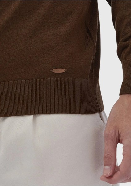 Tarçın Bato Yaka Düz Örgü Yün Karışımlı Triko Kazak fırsatları