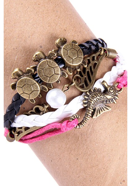 Deniz Atı Kanat Figürlü Salaş Unisex Bileklik 2351-2570