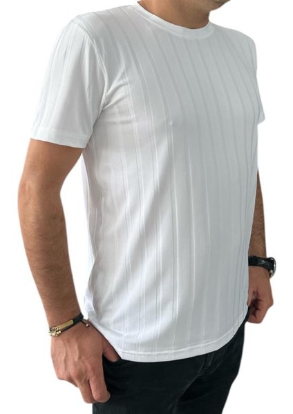 Unisex Kısa Kol Bisiklet Yaka