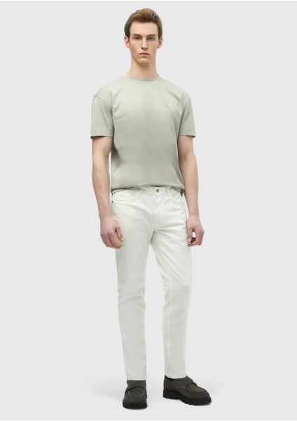 Bej Düz Bisiklet Yaka %100 Pamuk T-Shirt fiyatları