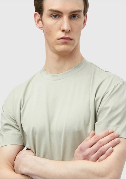 Bej Düz Bisiklet Yaka %100 Pamuk T-Shirt fırsatları