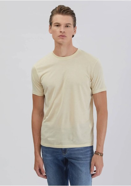 Taş Düz Bisiklet Yaka T-Shirt