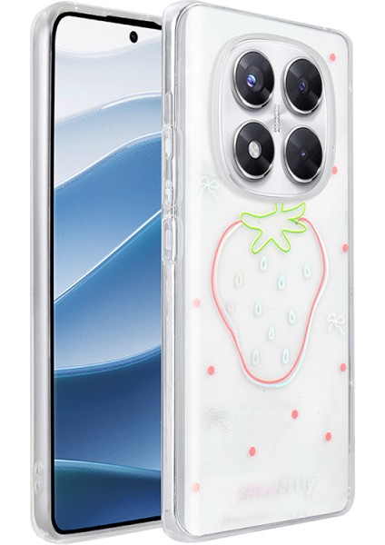 Redmi Note 14 Pro 4g Kılıf Şeffaf Yapılı ve Figürlü Folk Premium Sert Silikon Kapak