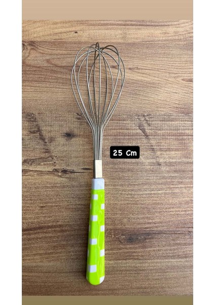 Paslanmaz Çelik Metal Çırpma Teli – Yumurta, Kek ve Hamur Karıştırma Mutfak Aleti 25 cm