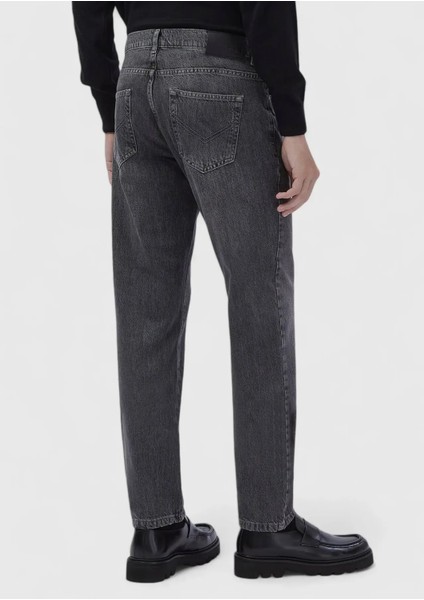 Koyu Gri Düz Regular Fit Denim %100 Pamuk Pantolon indirimleri