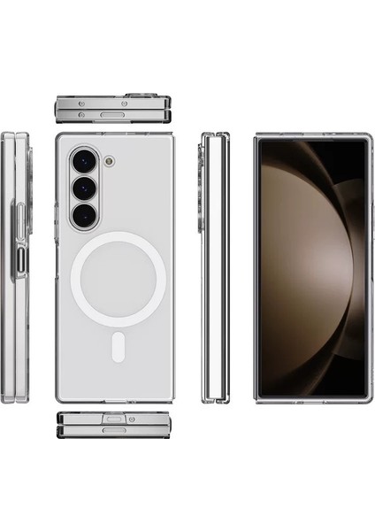 Galaxy Z Fold 6 Kılıf Magsafeli Şeffaf Zyla Pc Sert Silikon Kapak