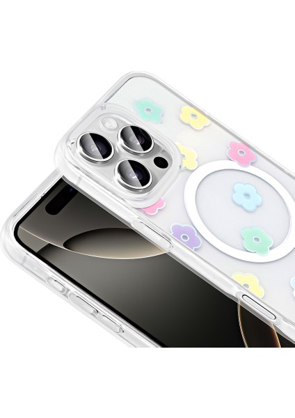 iPhone 16 Pro Max Kılıf Magsafe Özellikli Şeffaf Yapılı ve Figürlü Folk Premium Sert Silikon Kapak modelleri