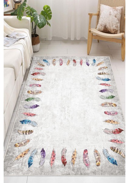 Dijital Baskılı Dekoratif Kaymaz Taban Yıkanabilir Tüy Desen Halı Salon Halısı Yolluk Mutfak Halısı fırsatları