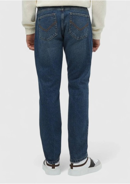 Lacivert Düz Regular Fit Denim %100 Pamuk Pantolon indirimleri