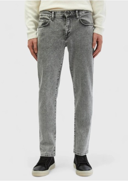 Gri Düz Regular Fit Denim %100 Pamuk Pantolon fiyatları