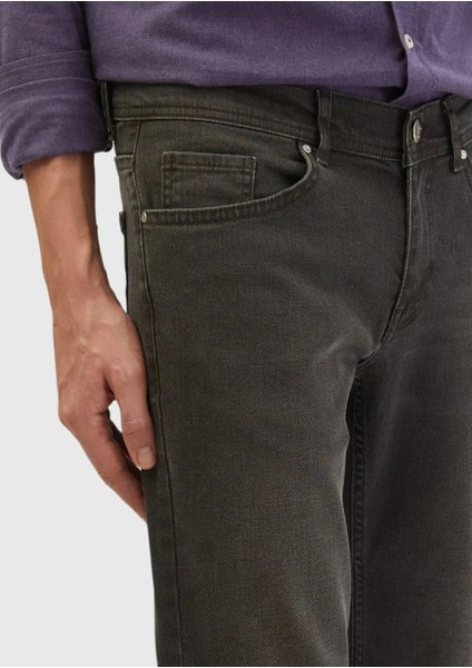 Kahverengi Düz Slim Fit Denim Pamuk Karışımlı Pantolon fırsatları