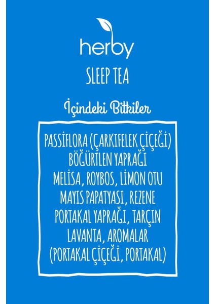 Bitki Çayı 20 Adet Mayıs Papatyası Passiflora Melisa Lavanta Portakal Aromalı Vitamin Mineral Zengini