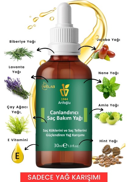 Suya Dayanıklı Saç Bakım Yağı 30 ml Jojoba Biberiye Lavanta Nane Çay Ağacı Amla Tüm Saçlar fiyatları