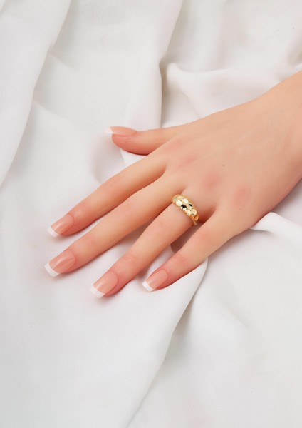 14 Ayar Yuvarlak Desenli Altın Yüzük fiyatları