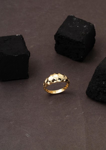 14 Ayar Yuvarlak Desenli Altın Yüzük fırsatları