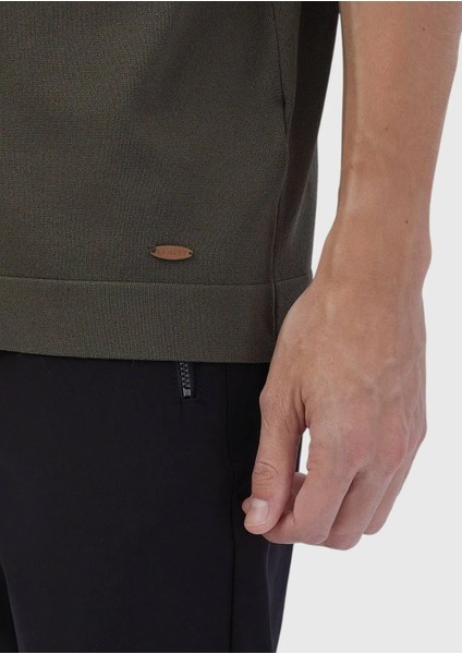 Haki Bisiklet Yaka Düz Örgü Triko indirimleri