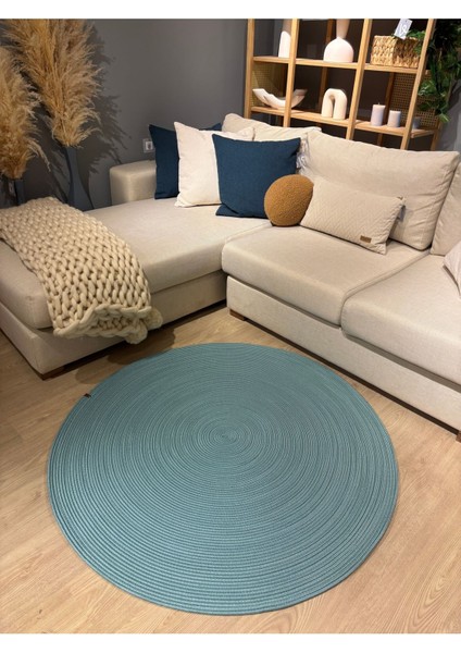 Jüt Yuvarlak Hasır Görünümlü Klasik Halı Kilim indirimleri