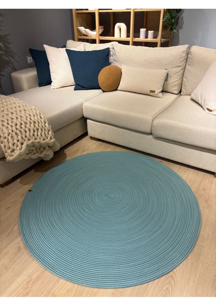 Jüt Yuvarlak Hasır Görünümlü Klasik Halı Kilim fırsatları