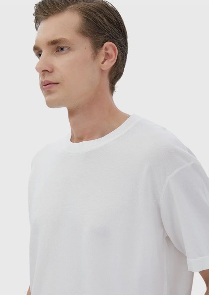 Ekru Bisiklet Yaka Düz Örgü Triko modelleri