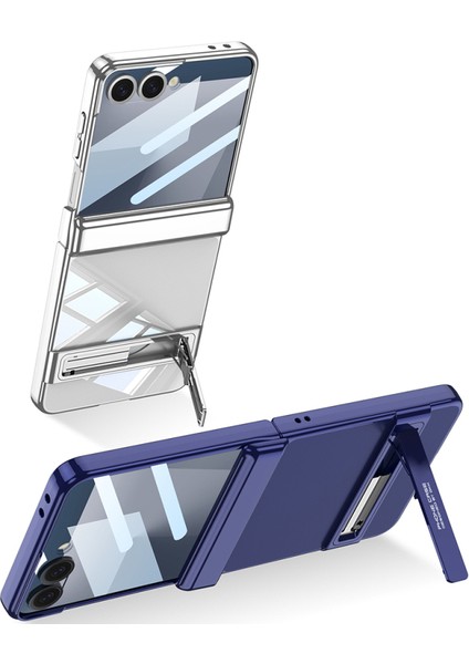 Samsung Galaxy Z Flip 7 Kılıf Kamera Korumalı Şeffaf Tasarımlı LEGO Standlı Kapak indirimleri