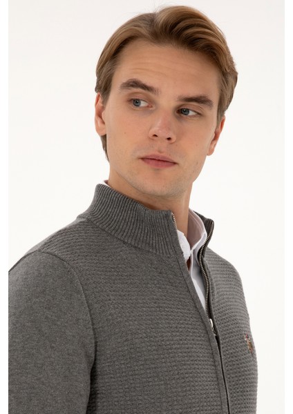 Erkek Gri Melanj Hırka (Triko) 50307800-VR086 fiyatları