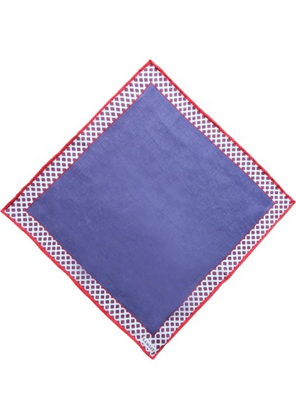 Lacivert %100 Keten Mendil