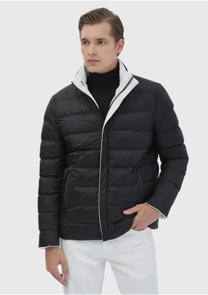 Beyaz Regular Fit Dik Yaka Casual Dokuma Çift Taraflı Mont modelleri